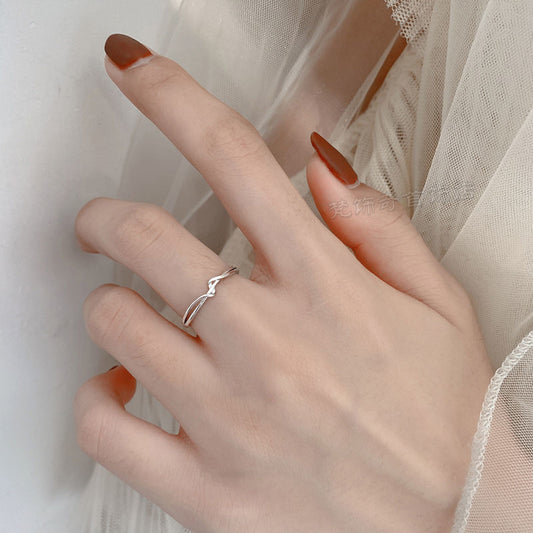 Line Ring Female Geometric Finger Ring