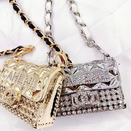 Stylish mini chain rhombus bag