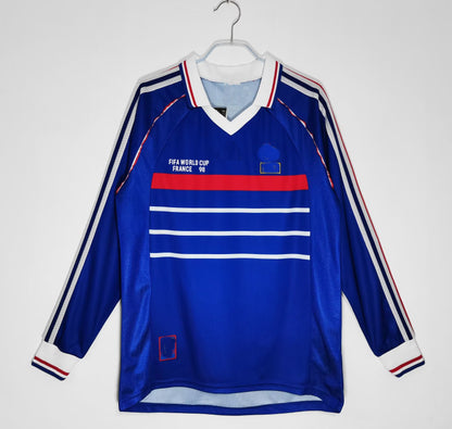 Camiseta retro de manga corta de Zidane Henry de Mbappé de Francia 82-06 