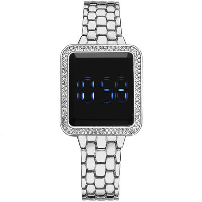 LED Rhinestone Women's Bracelet Watch