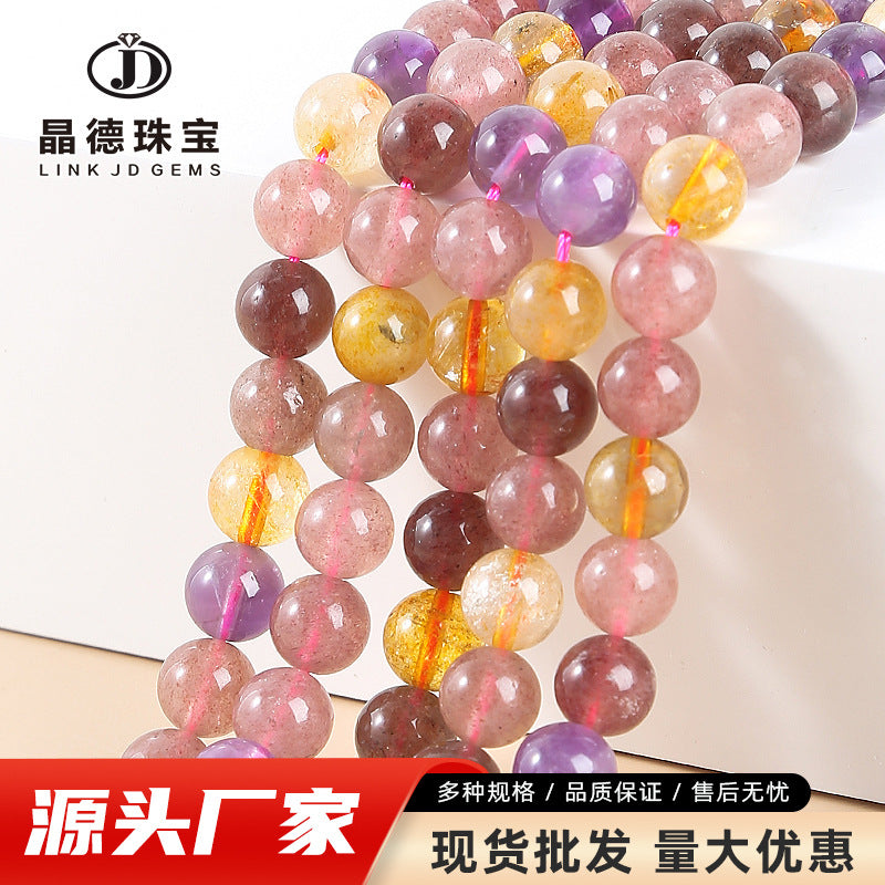 Seven crystal loose beads mixed color crystal round beads