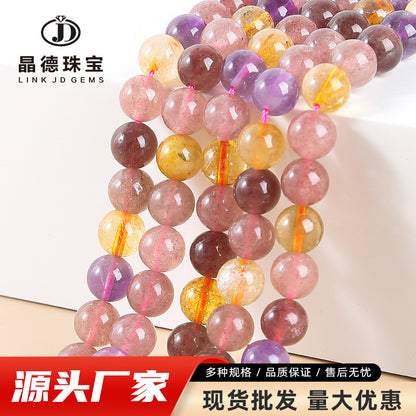 Seven crystal loose beads mixed color crystal round beads