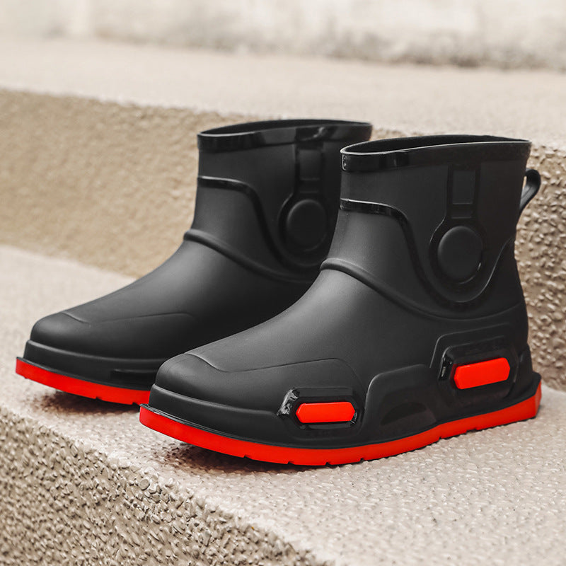 Rain shoes men wear versatile waterproof