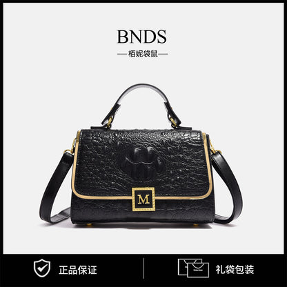 High-end crocodile pattern chain bag