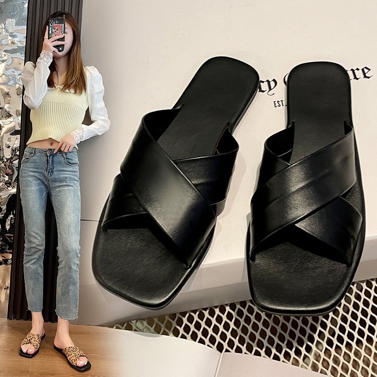 Internet celebrity flat casual slippers