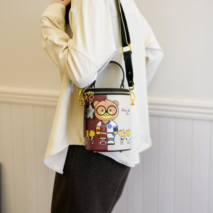 Cartoon bucket bag shoulder bag