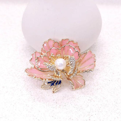 Chinese style flower peony brooch