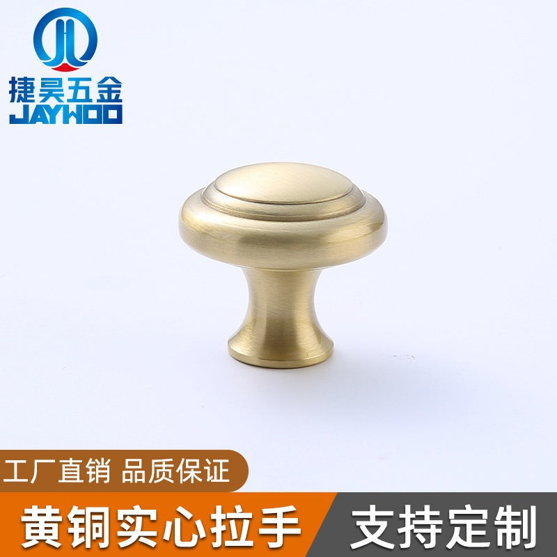 Round head drawer cabinet copper handle