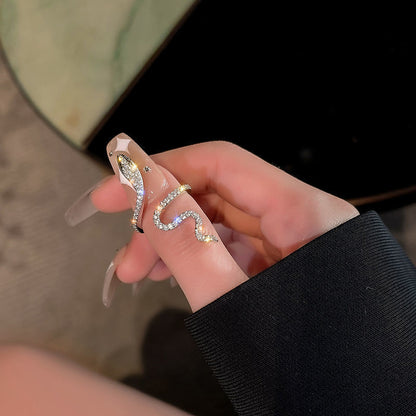 Zirconia Wrapped Snake Ring