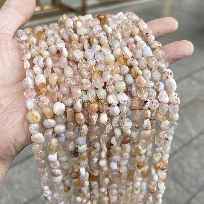 6-8Mm natural cherry blossom agate beads loose beads