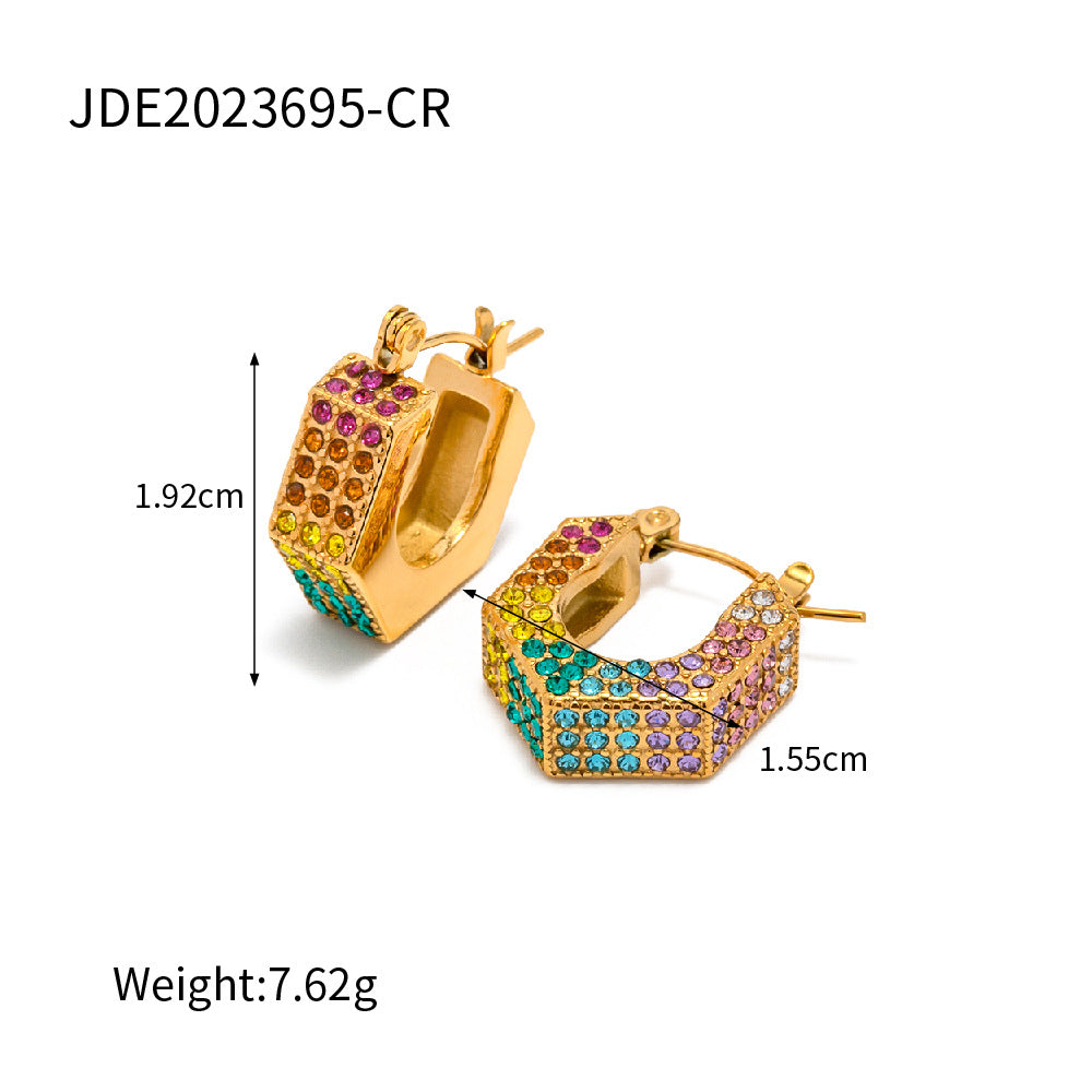 Pendientes geométricos de diamantes 