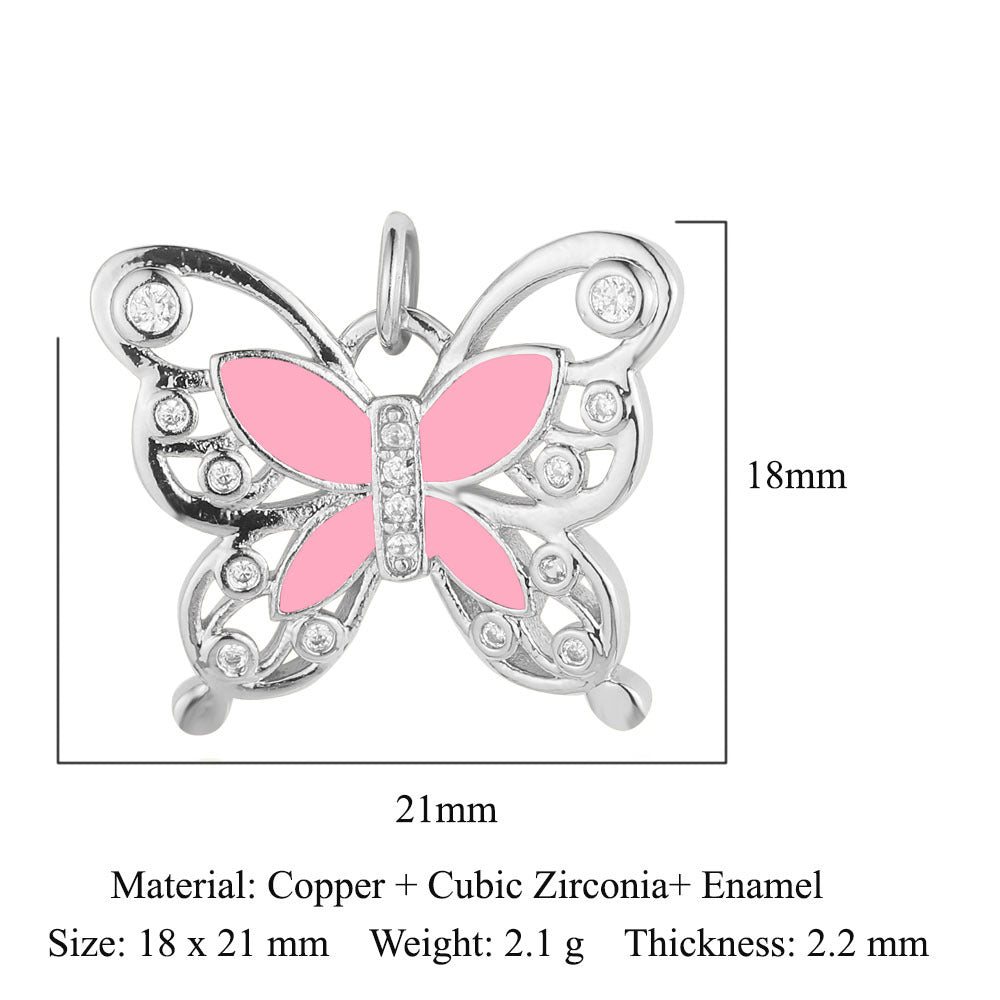 Dragonfly Elephant Dinosaur Copper Zircon Pendant