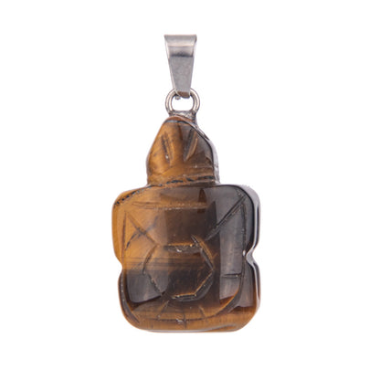 Crystal carved turtle pendant