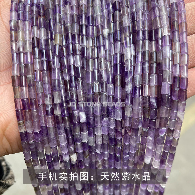 3 * 6Mm agate round tube loose beads