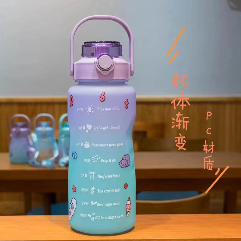 1500ml Plastic Water Bottle with Time Markings