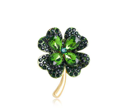 Corsage Pin Lucky 4-leaf Clover Accessory