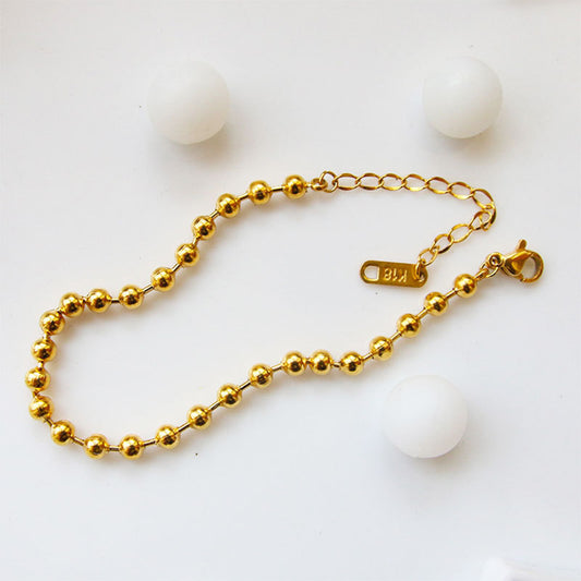 Gold Bead Bracelet Women