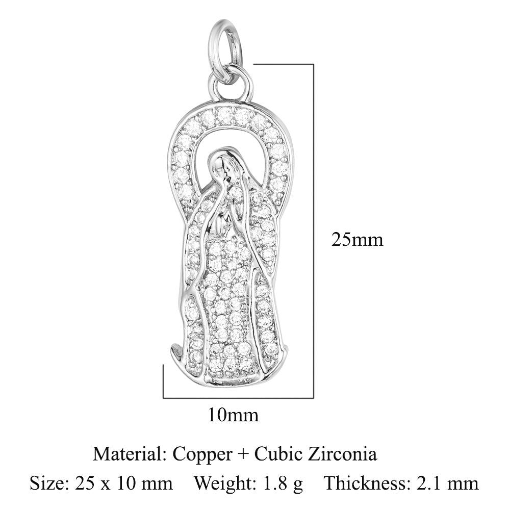 Devil's Eye Cross Copper Zircon Pendant