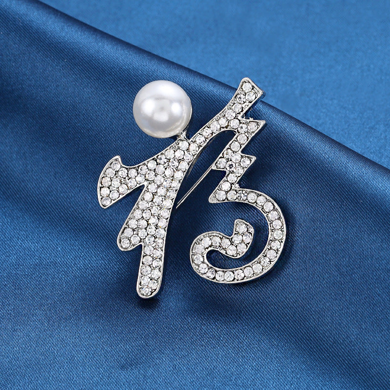 Swan Pearl Brooch