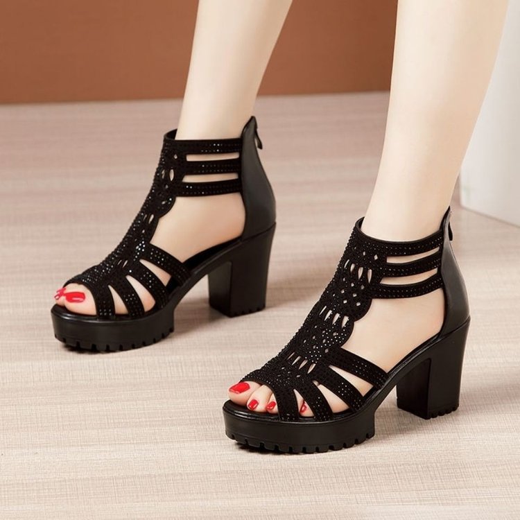 Women's thick heel heightening sandals