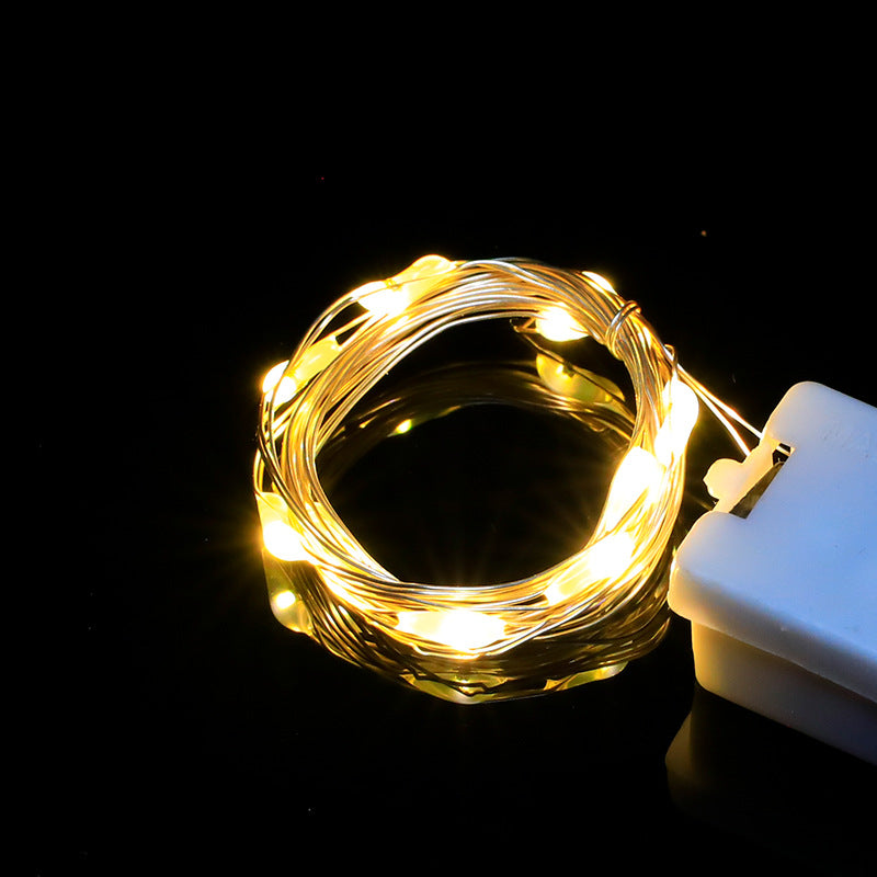 LED copper wire lamp button battery lamp