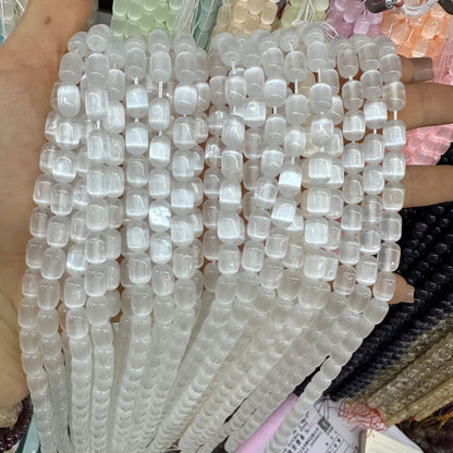 Gypsum rice beads semi-precious stone loose beads