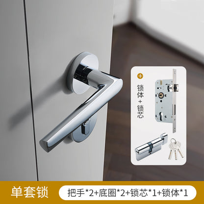 Door handle gold brass door lock