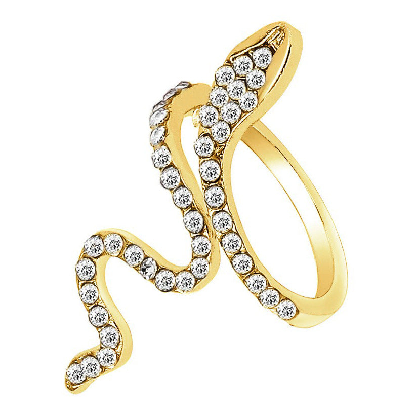 Rhinestone snake ring