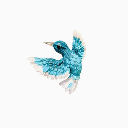 New Chinese style blue-winged bird brooch