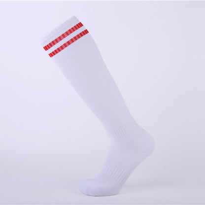 Two-Stripe Long Soccer Socks Thick Cushion