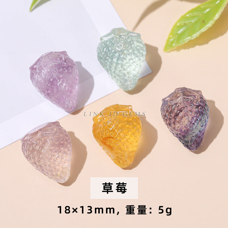 Natural color fluorite small carving