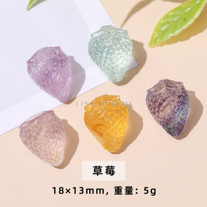 Natural color fluorite small carving