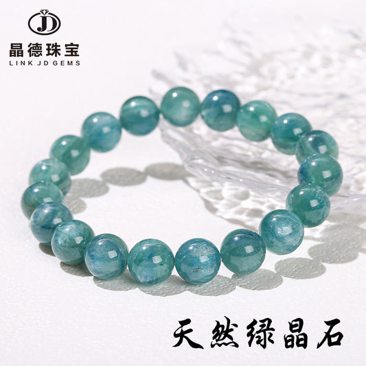 Blue-green crystal bracelet.