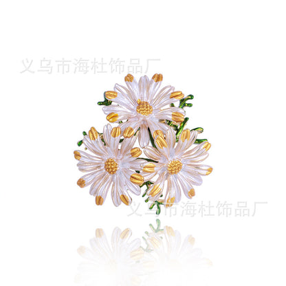 Pearl Peony National Style Brooch