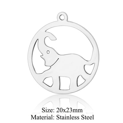 5 pcs/titanium steel pendant seal eagle fox