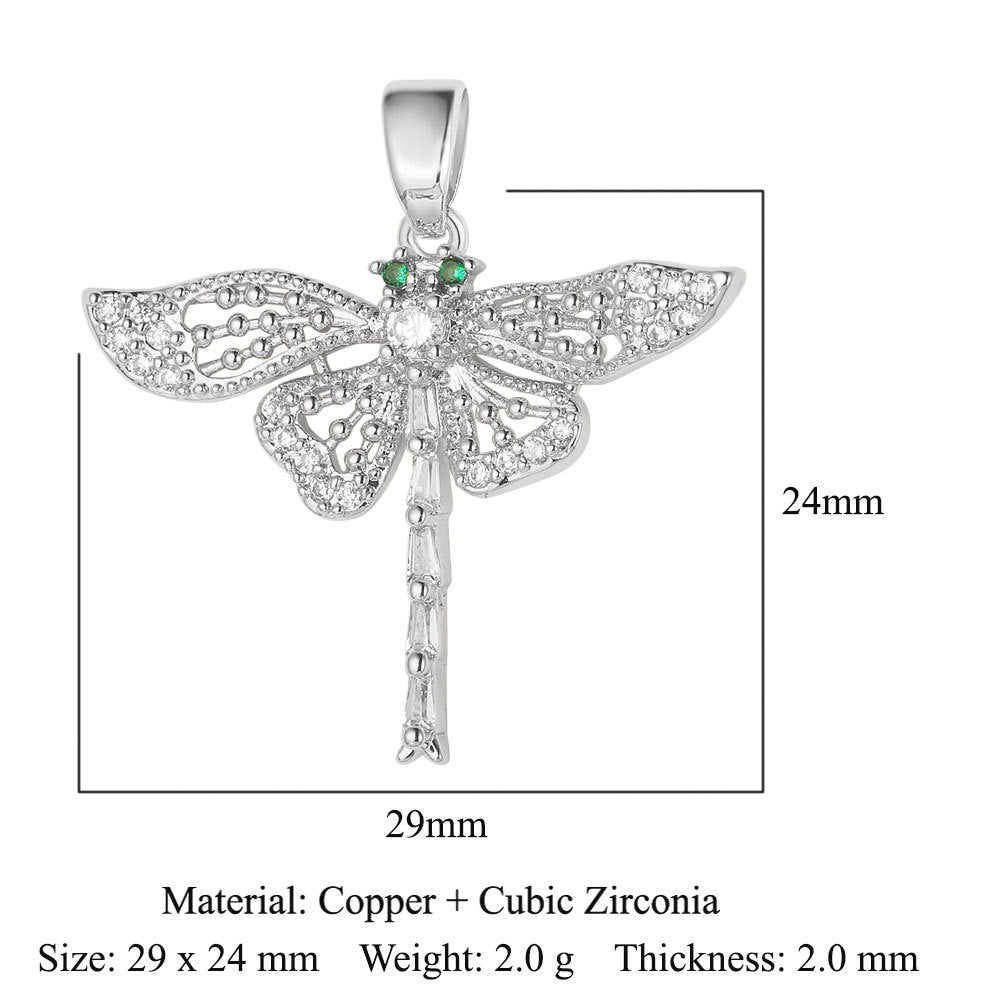 3 pcs/pack, rose copper zircon pendant DIY.