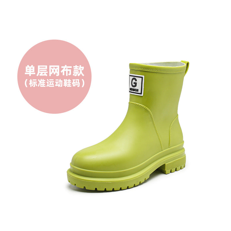 Rain shoes women's thick soles are wear-resistant