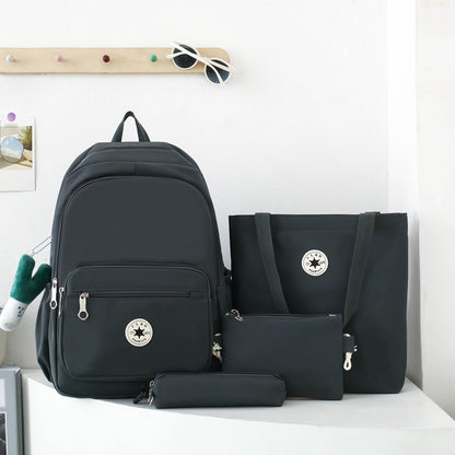 Artistic school bag weight-reducing backpack