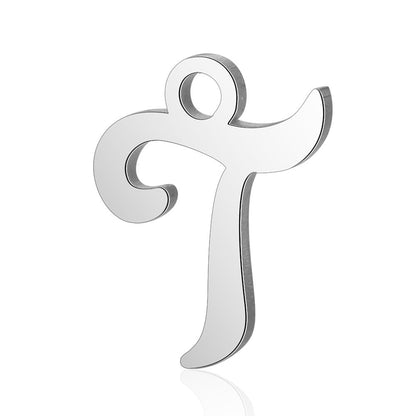 10 pcs/titanium steel full set of 26 English letter pendants