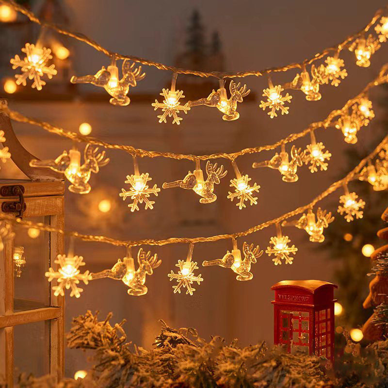 Christmas Lights Outdoor Christmas Tree Elk Snowflake Star Lights