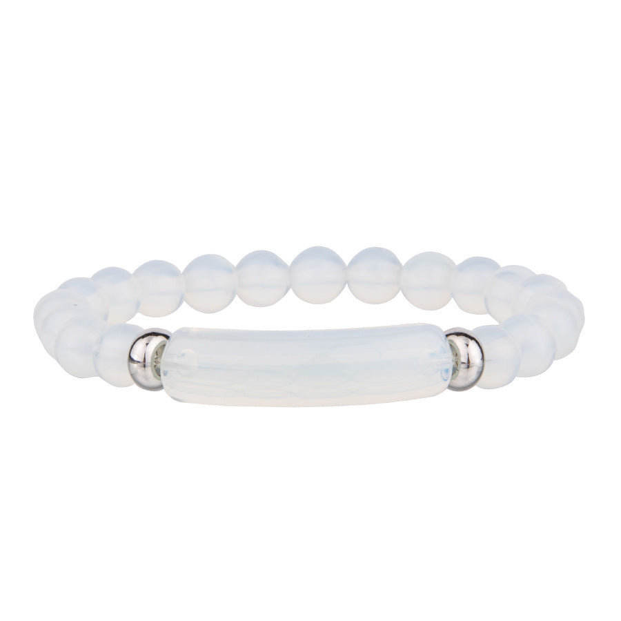 Crystal agate bridge bracelet