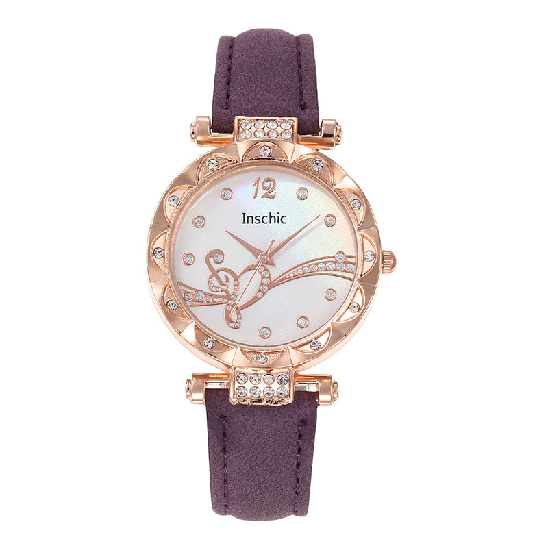 Cross-Border Heart Dial Women's Quartz Watch