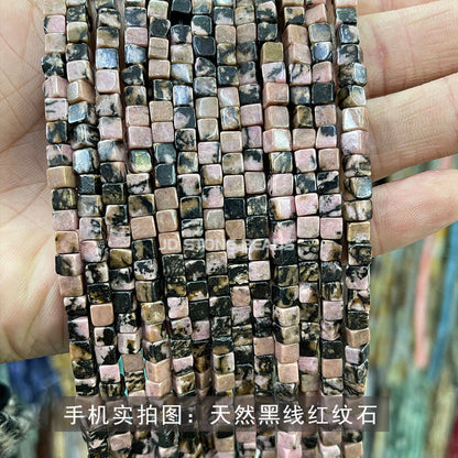 4 * 4Mm crystal agate square loose beads