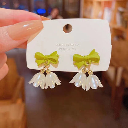 Bow Lily of the Valley earrings