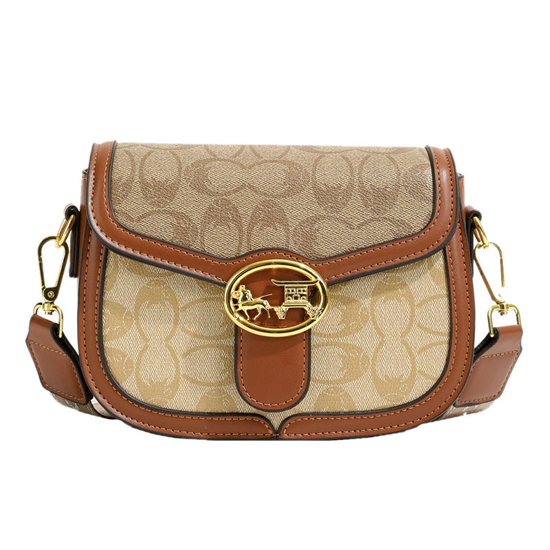 Printed contrasting color versatile bag