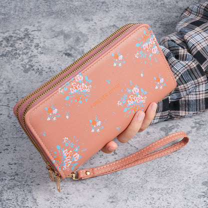 Large capacity flower wallet long