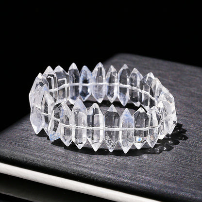 Natural ice blue thread stone double pointed bracelet.