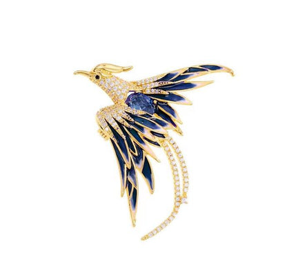 Reborn from Fire Phoenix Brooch