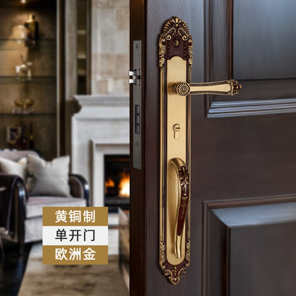 Chinese all-copper double-opening door lock