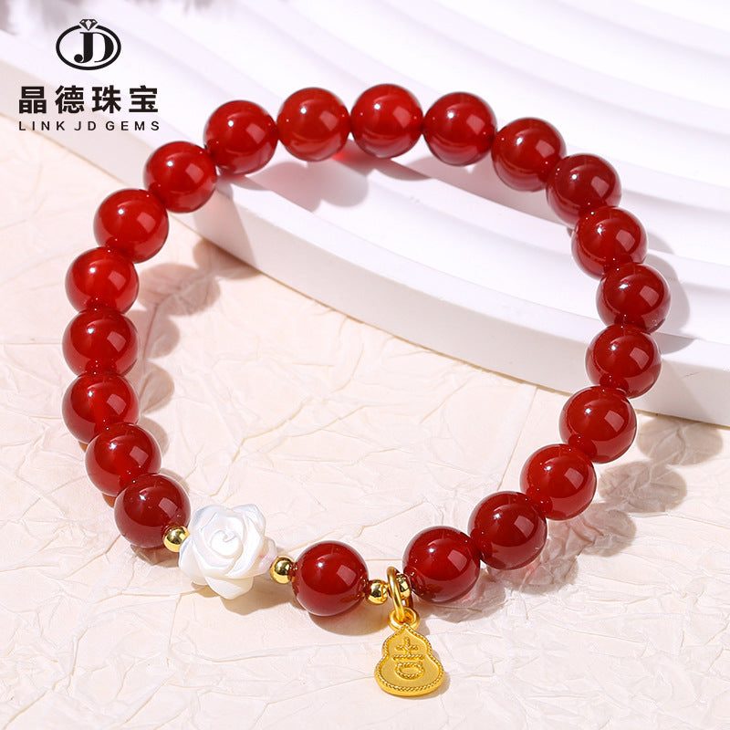 7A agate shell flower bracelet